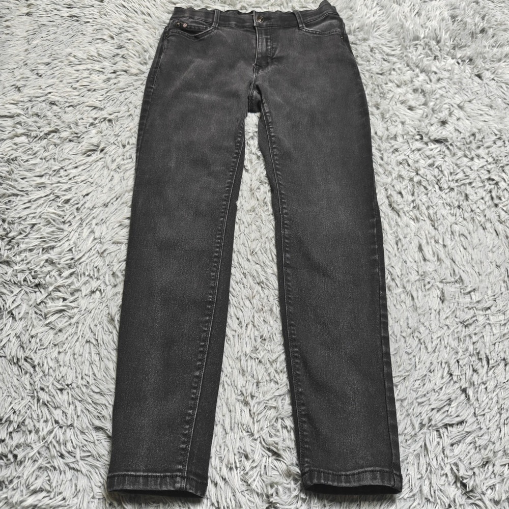 Curve Appeal Skinny Jeans Womens 8 29 8/29 Black Ankle Mid Rise Denim Jegging